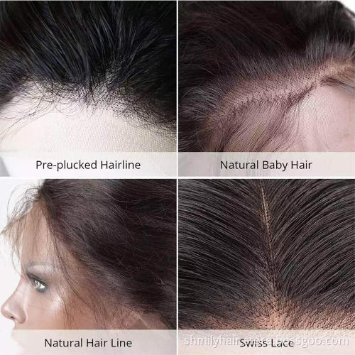 Wholesale Human Hair Wigs Brazilian Lace Front Wigs with Baby Hair Straight Glueless Lace Wigs with Pre Plucked For Black Women